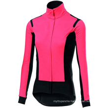 slim fit cycling jersey pink front zip up womens sport jacket